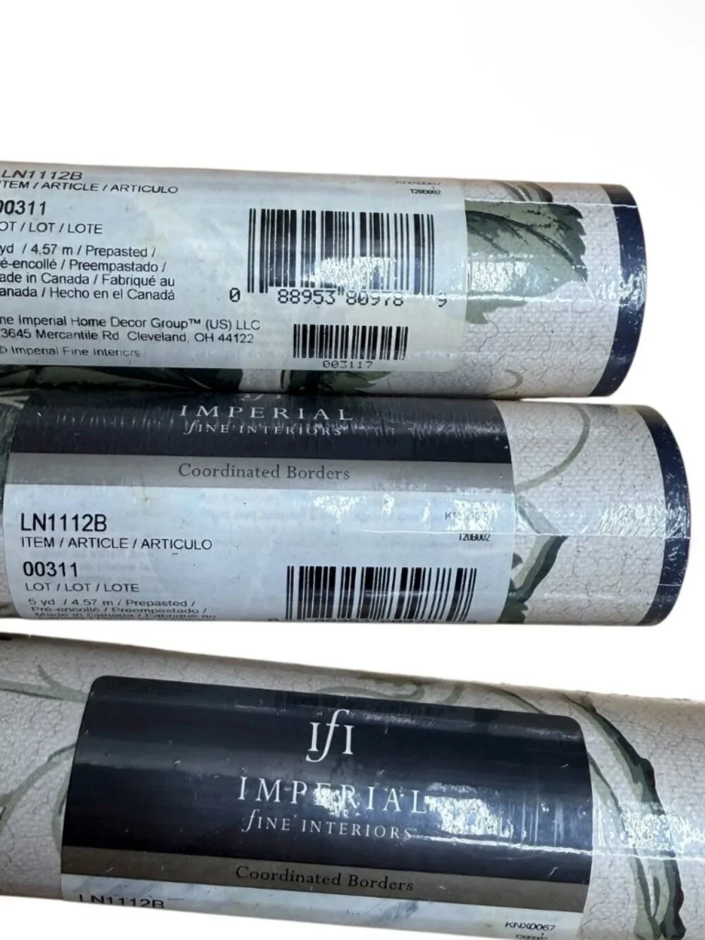 Vintage Wallpaper Border Vine Grape Berry Classic Cottage Imperial 3 Rolls NEW